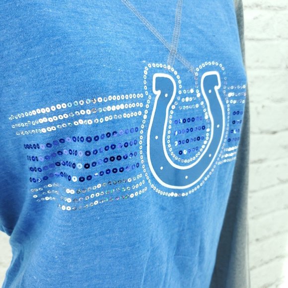 NFL Womens Blue Gray Indianapolis Lightweight Long Sleeve Activewear Top Size 1 - Picture 6 of 13